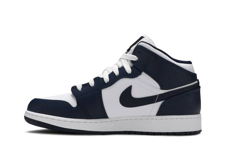 Jordan 1 Mid White Metallic Gold Obsidian (GS)