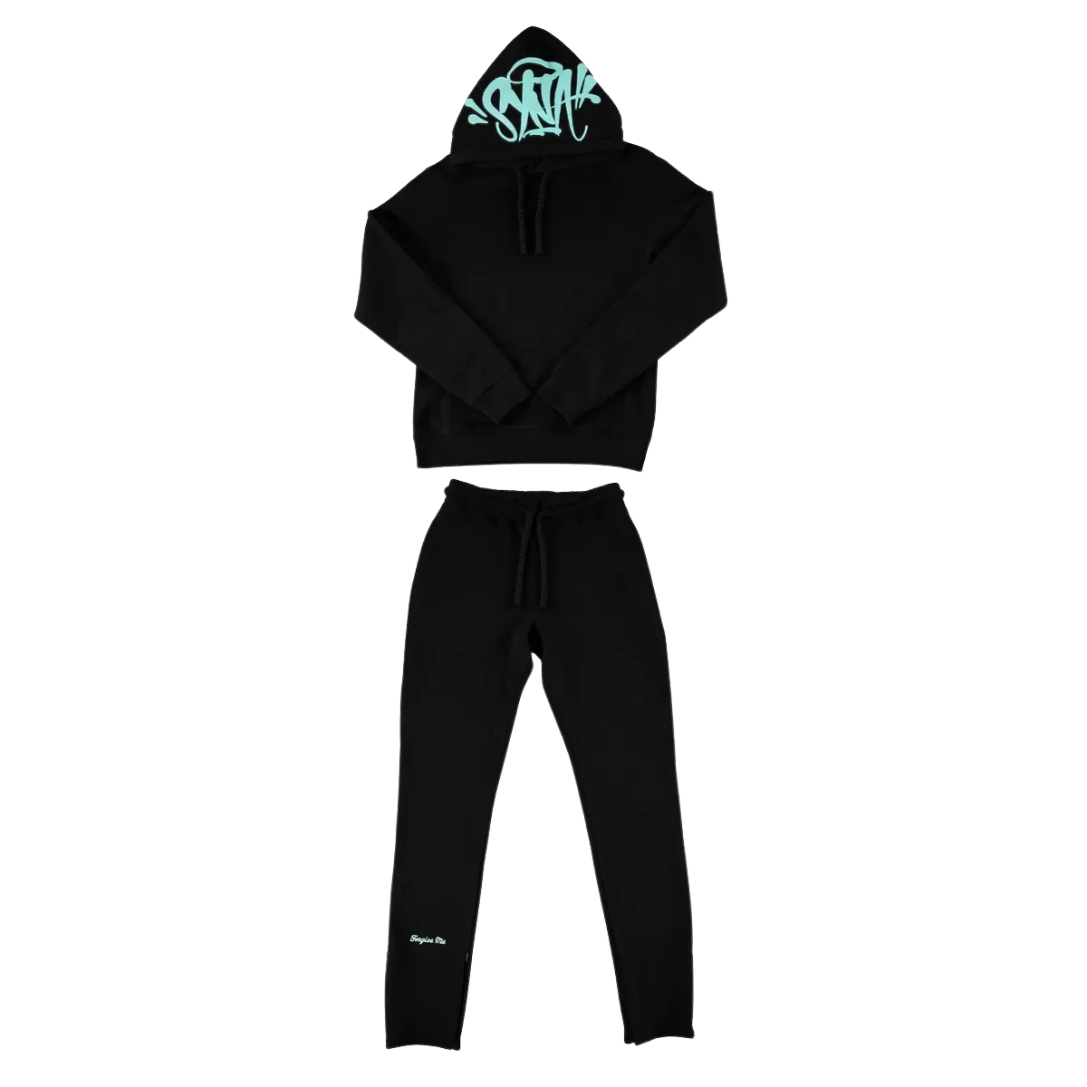 Syna Lettering Syna World Syna Logo OG Tracksuit - Black/Teal – Side Kicks