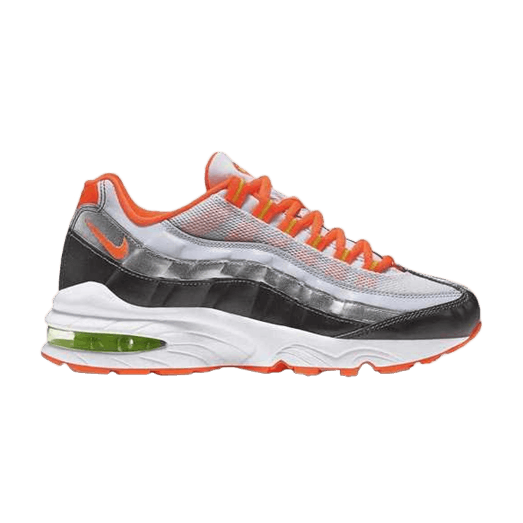 Nike Air Max 95 White Orange Metallic Silver (GS)