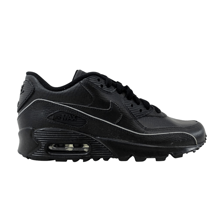 Nike Air Max 90 Leather Triple Black (GS)