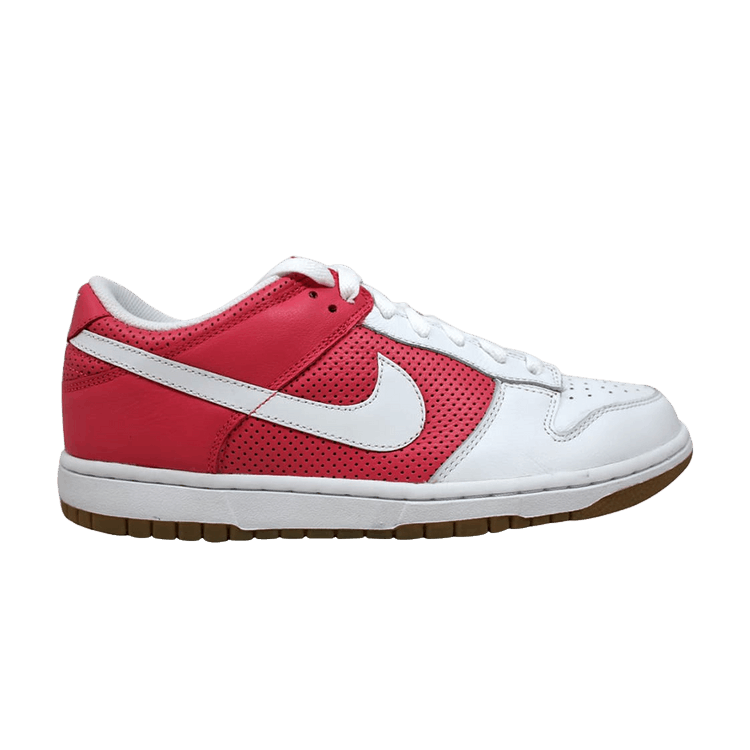 Nike Dunk Low White/White-Flamingo (Women's)