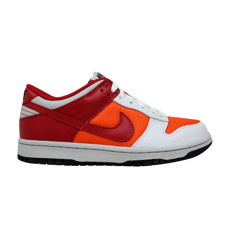 Nike Dunk Low White/Varsity Red-Orange Blaze (Women's)