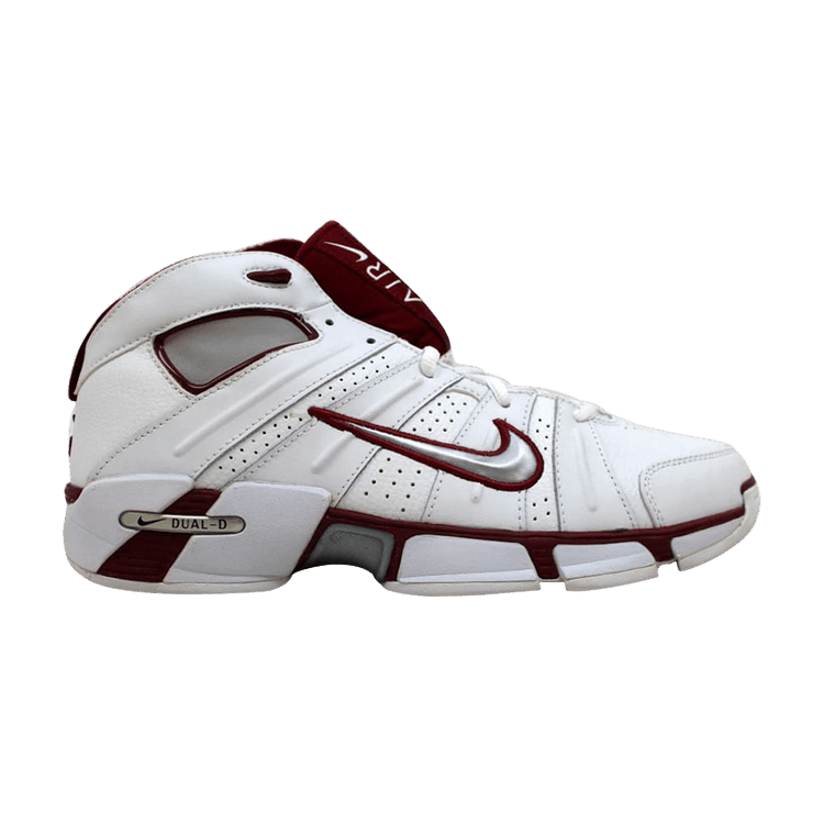 Nike Air B-Ball Dual-D White/Metallic Silver-Varsity Crimson