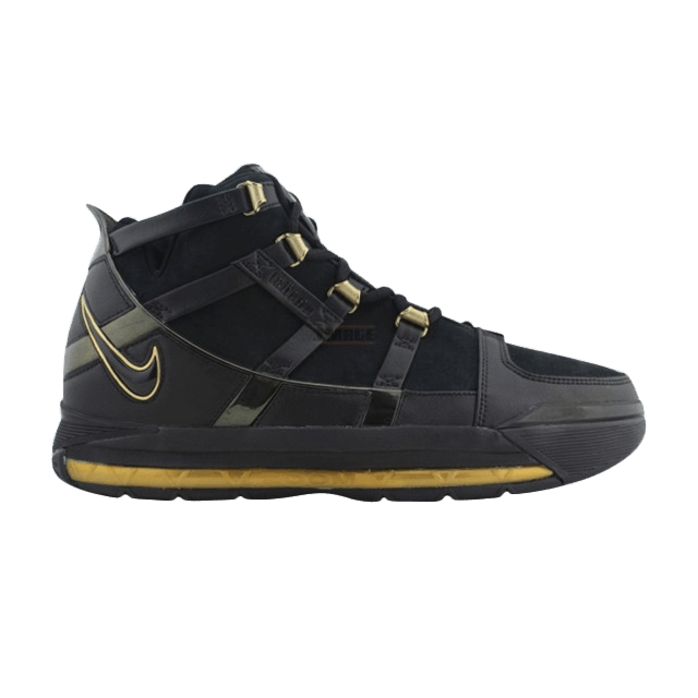 Nike LeBron Zoom 3 Black Metallic Gold