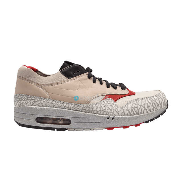 Nike Air Max 1 NL Premium Elephant Print Neutral Grey Varsity Red (2005)