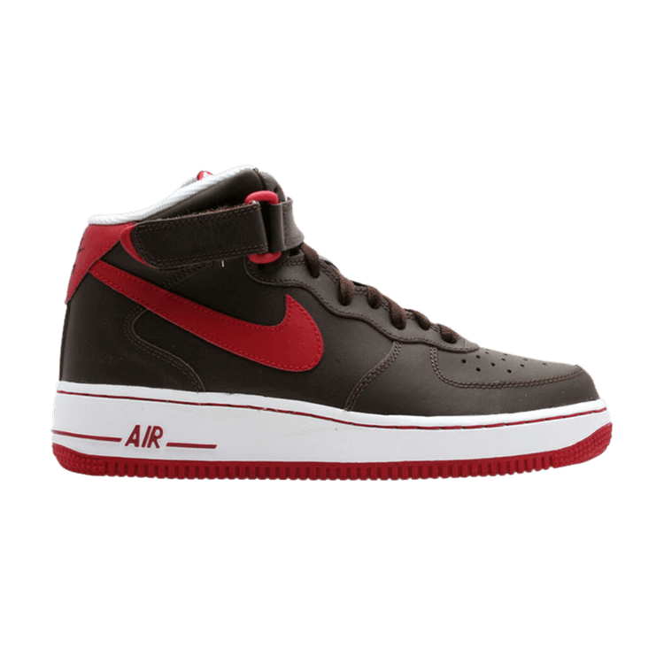 Nike Air Force 1 Mid Baroque Brown Varsity Red (GS)