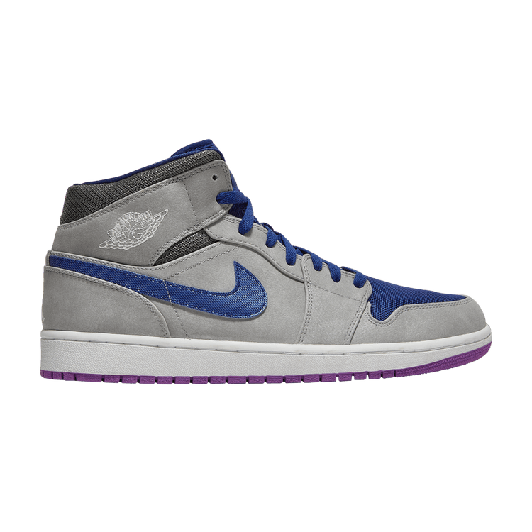 Jordan 1 Mid Matte Silver Laser Purple