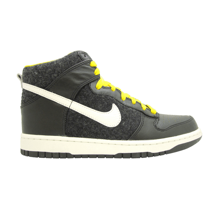 Nike Dunk High Premium Black Tour Yellow (Women's)