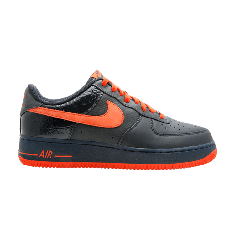 Nike Air Force 1 Low Premium Dark Obsidian Team Orange Dark Obsidian