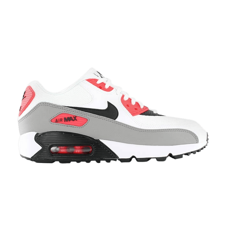 Nike Air Max 90 White Black-Dust-Solar Red (Women's)