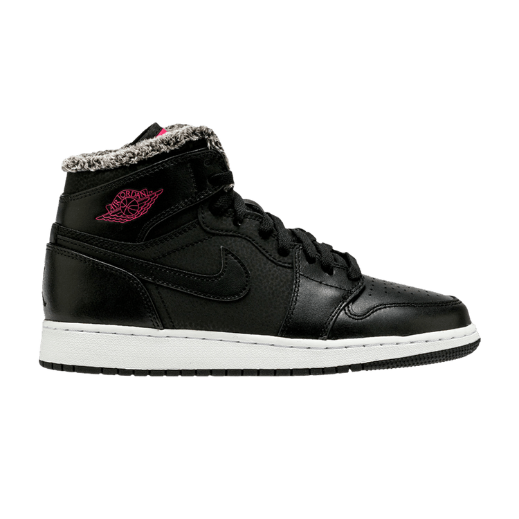 Jordan 1 Retro High Fleece Black Pink (GS)