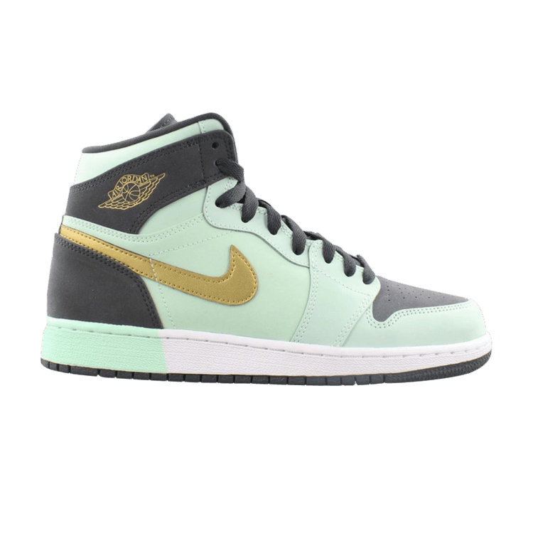 Jordan 1 Retro High Mint Foam Anthracite Metallic Gold (GS)