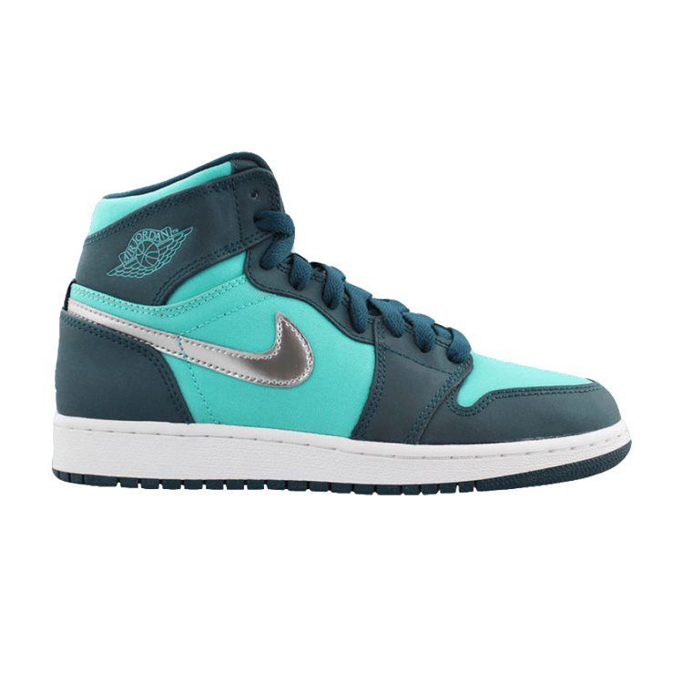 Jordan 1 Retro High Hyper Jade Metallic Silver (GS)