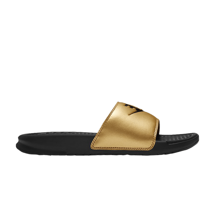 Nike JDI Benassi Slide Black Metallic Gold (Women's)