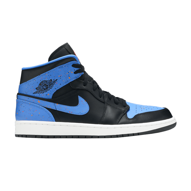 Jordan 1 Mid Royal Paint Splatter