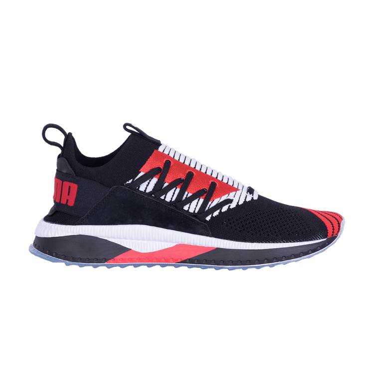 Puma Tsugi Jun Cubism Black White Scarlet