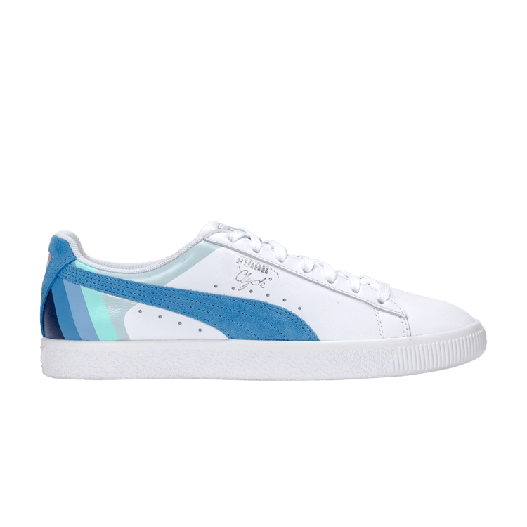 Puma Clyde Pink Dolphin White French Blue