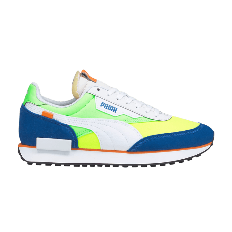 Puma Future Rider Play On White Fizzy Lime Royal