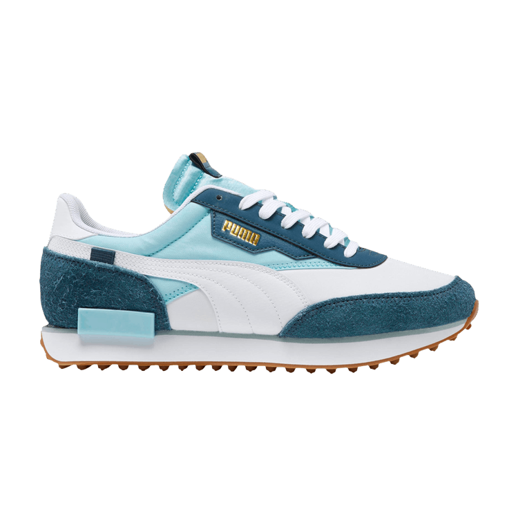 Puma Future Rider Game On White Aquamarine Denim