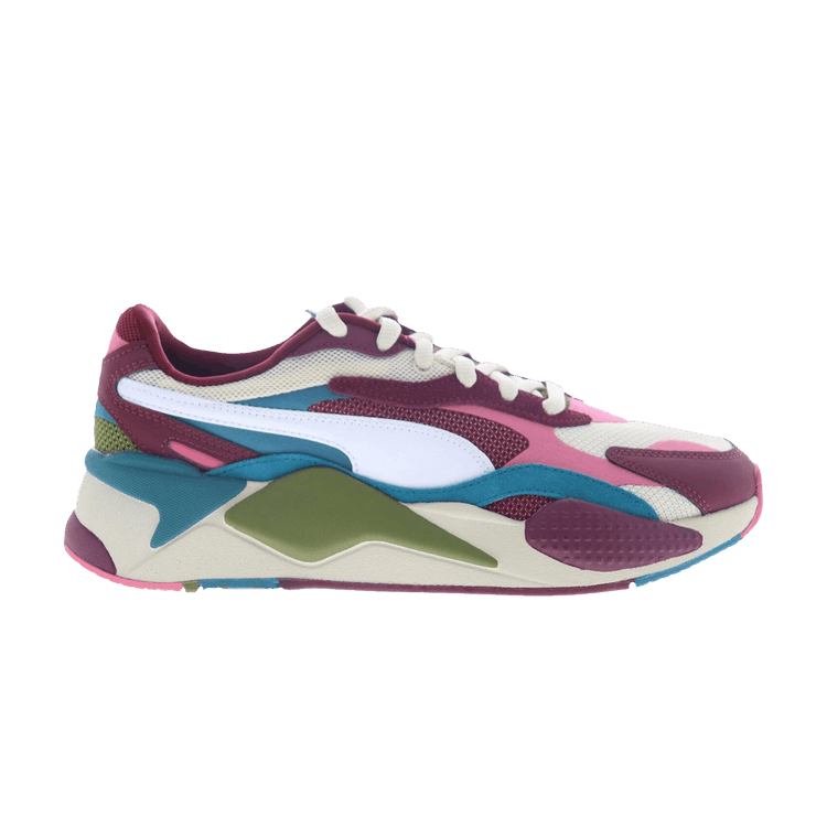 Puma RS-X3 Puzzle Cabernet Pink Blue Green