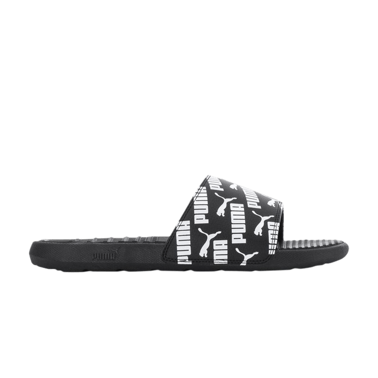 Puma Cool Cat Bold 2 Slide All Over Logo Black White