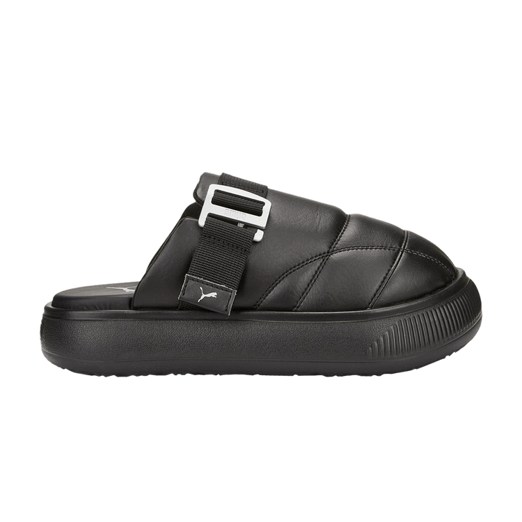 Puma Suede Mayu Leather Mule Black Silver (Women's)