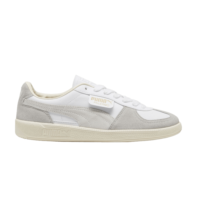 Puma Palermo Leather Puma White Cool Light Gray Sugared Almond