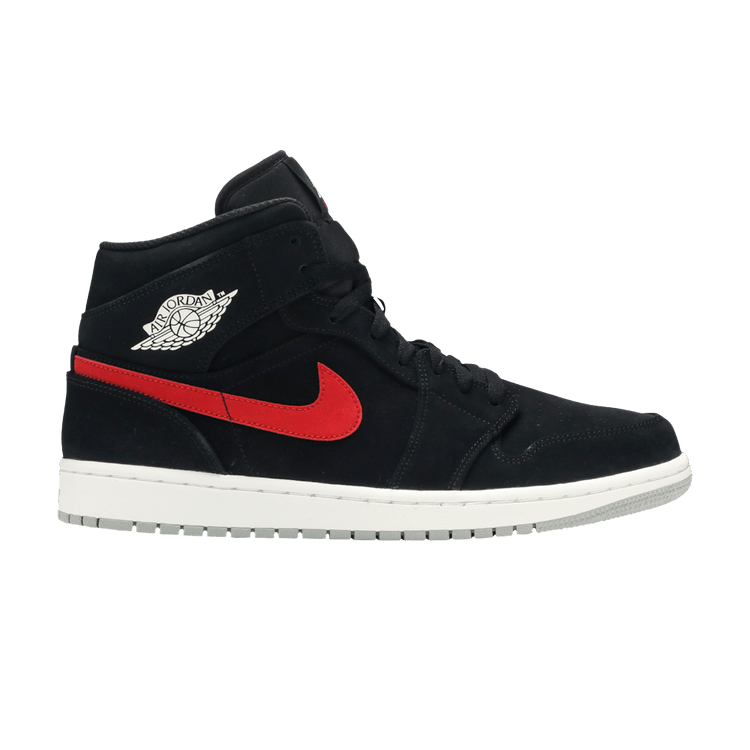 Jordan 1 Mid Multi-Color Swoosh Black