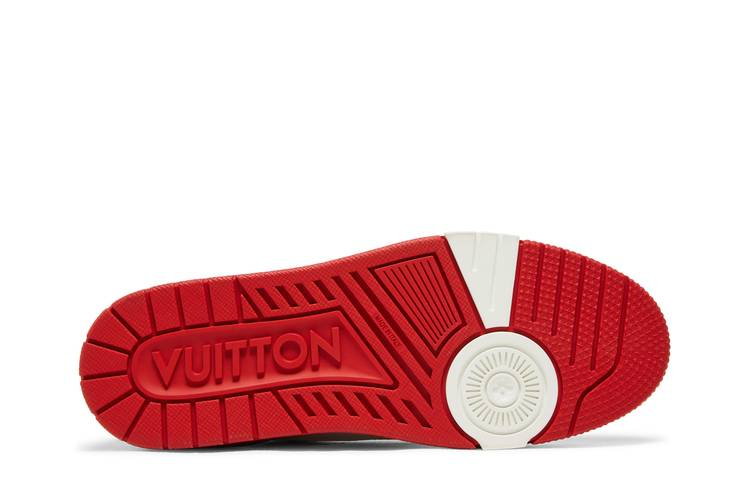 Louis Vuitton Trainer White Red Signature