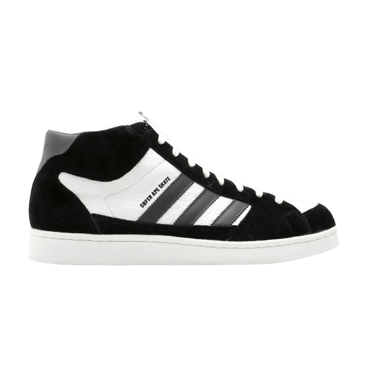 adidas Superskate Mid Bape Super Ape Skate White Black Graphite