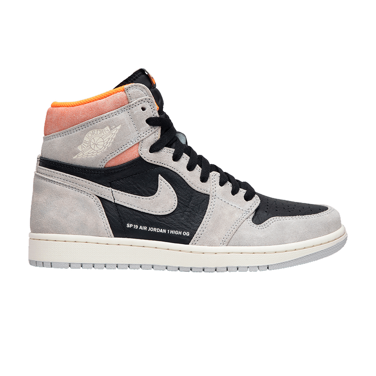 Jordan 1 Retro High Neutral Grey Hyper Crimson