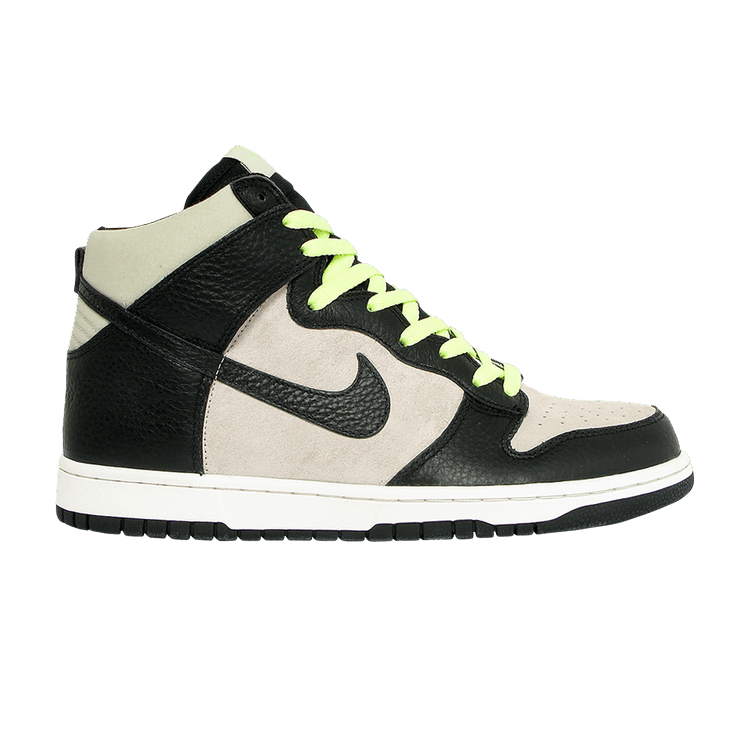 Nike Dunk High Light Bone Black Light Liquid Lime