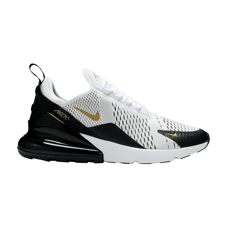Nike Air Max 270 White Metallic Gold Black