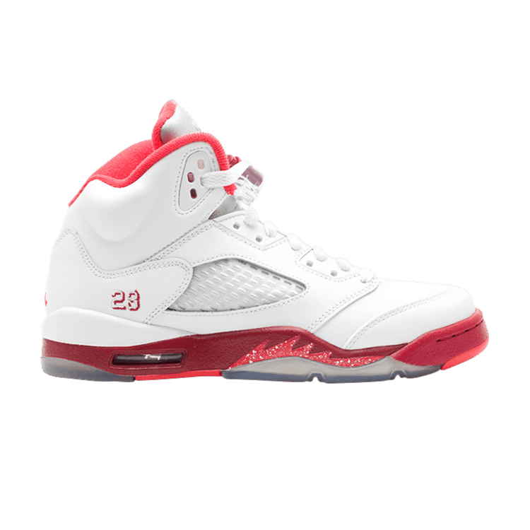 Jordan 5 Retro White Scarlet Fire (GS)