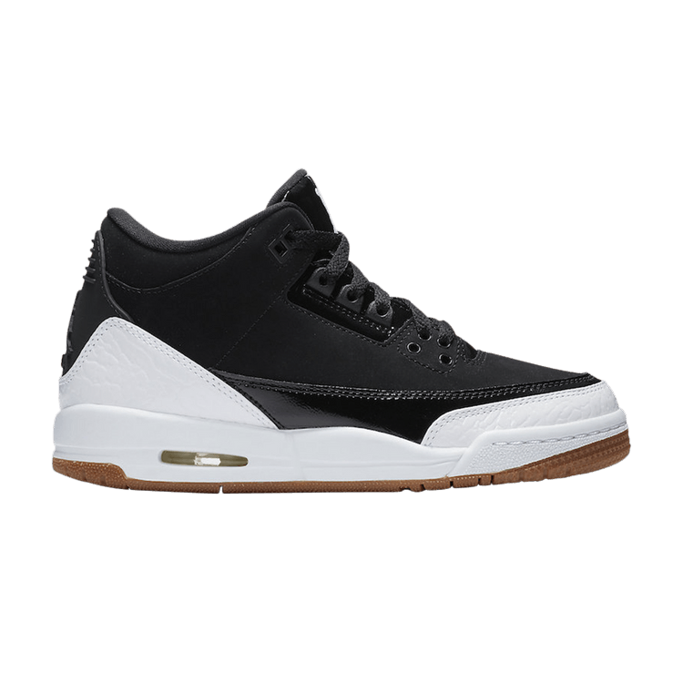 Jordan 3 Retro Black White Gum (GS)