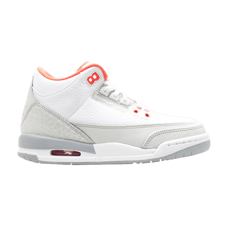 Jordan 3 Retro White Crimson Grey (GS)