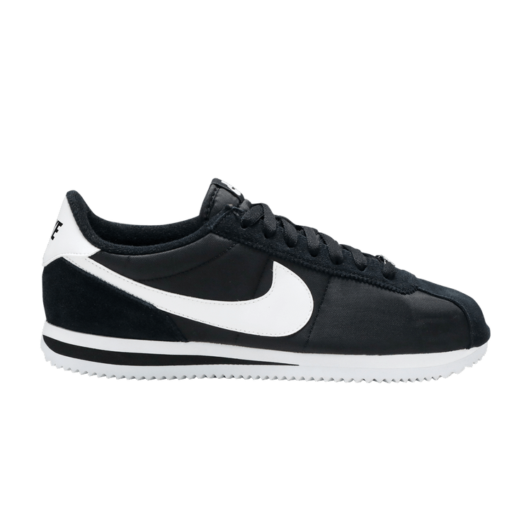 Nike Cortez Basic Nylon Black White-Metallic Silver