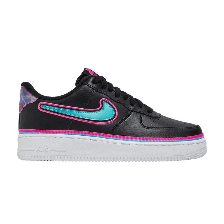 Nike Air Force 1 Low Sport NBA Black Blue Gale Laser Fuchsia