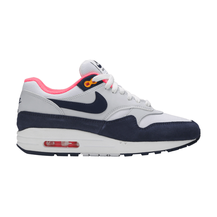 Nike Air Max 1 Pure Platinum Midnight Navy Racer Pink (Women's)