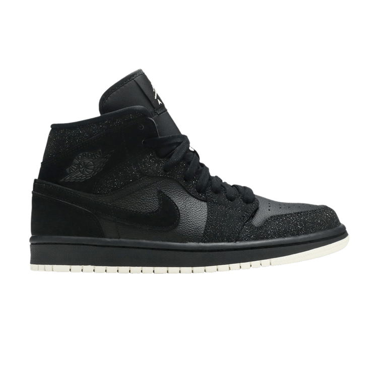 Jordan 1 Mid Glitter Black (Women's)