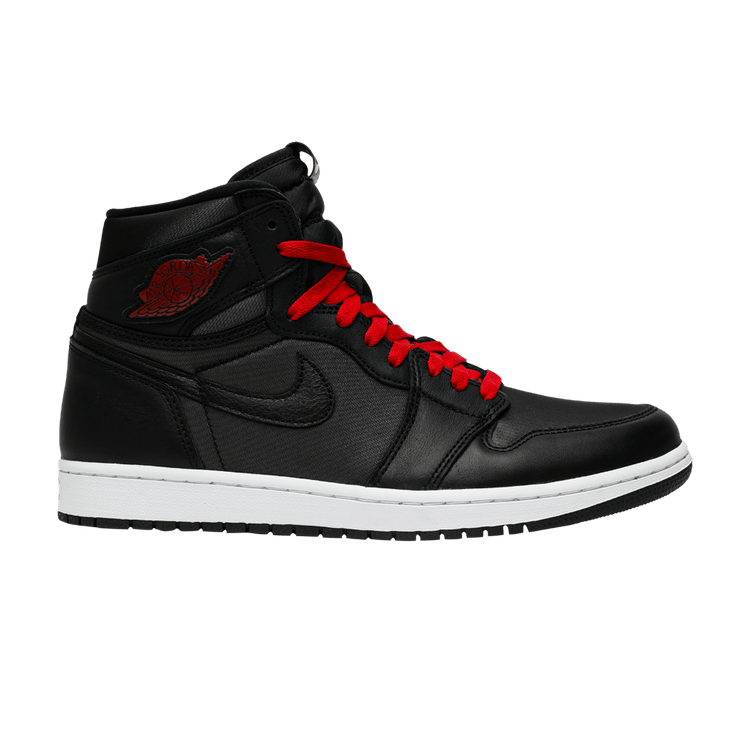Jordan Side Jordan 1 Retro High Black Satin Gym Red – Side Kicks