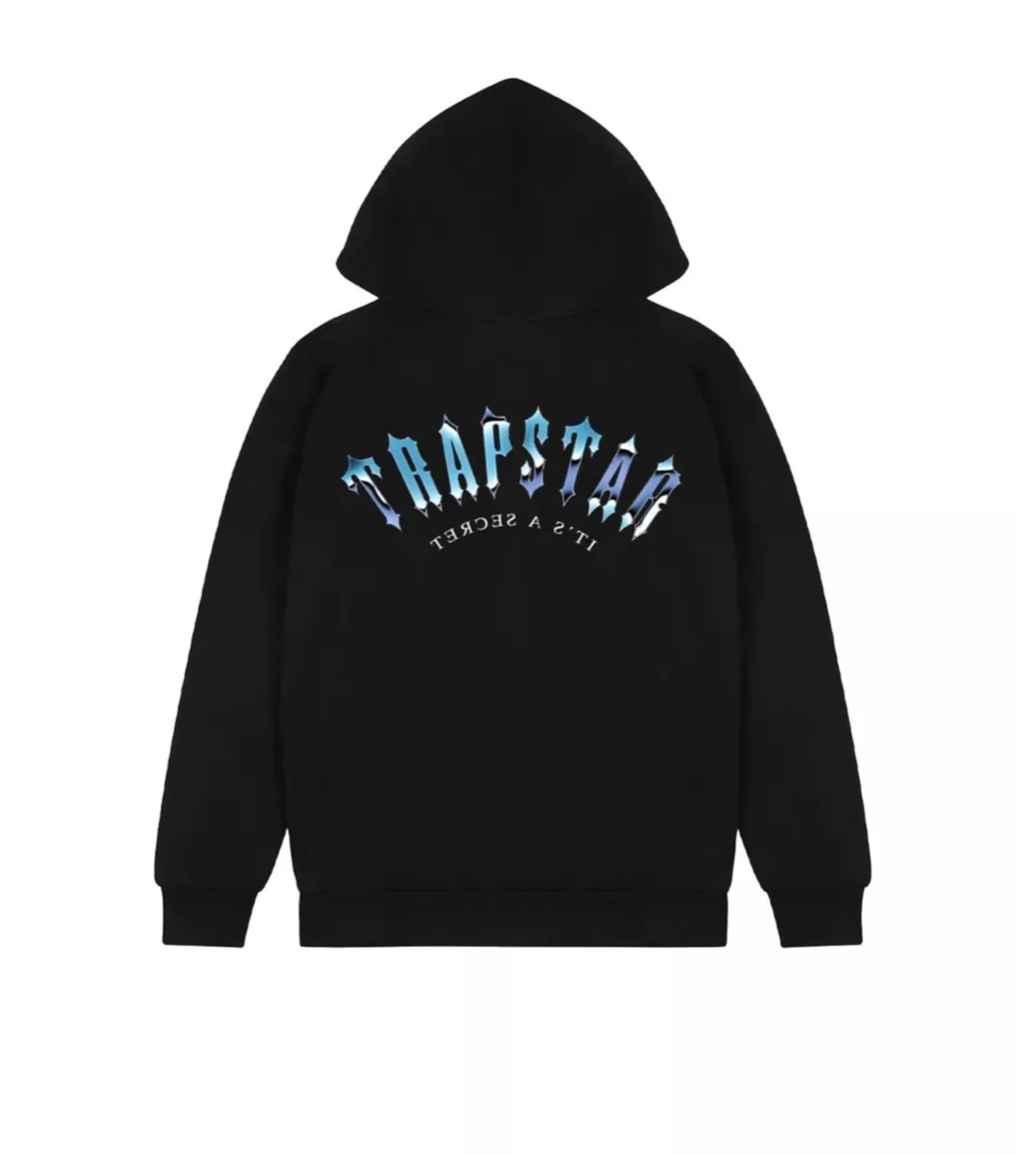 Trapstar Irongate Arch It's A Secret Hoodie - Black/Chrome