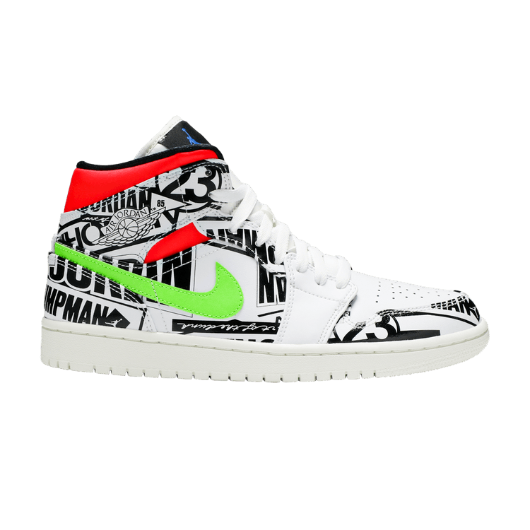 Jordan 1 Mid All Over Logos