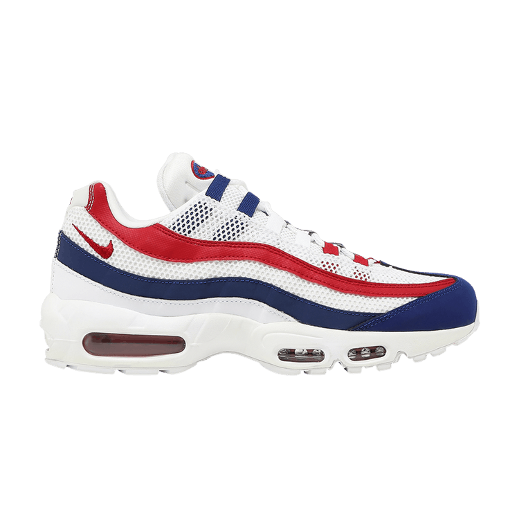 Nike Air Max 95 White Deep Royal Blue Gym Red