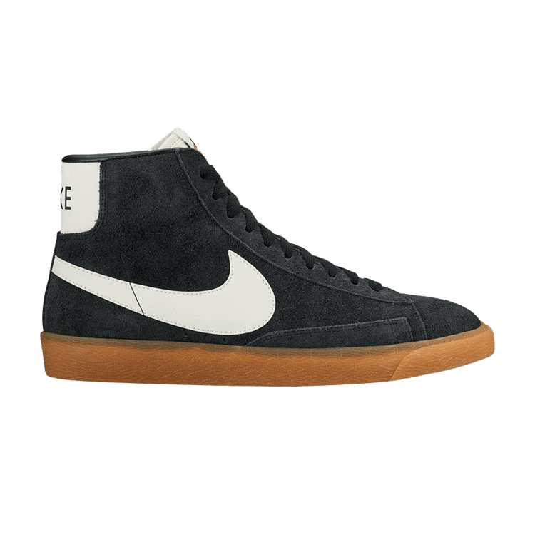 Nike Blazer Mid Suede Vintage Black White Gum (Women's)