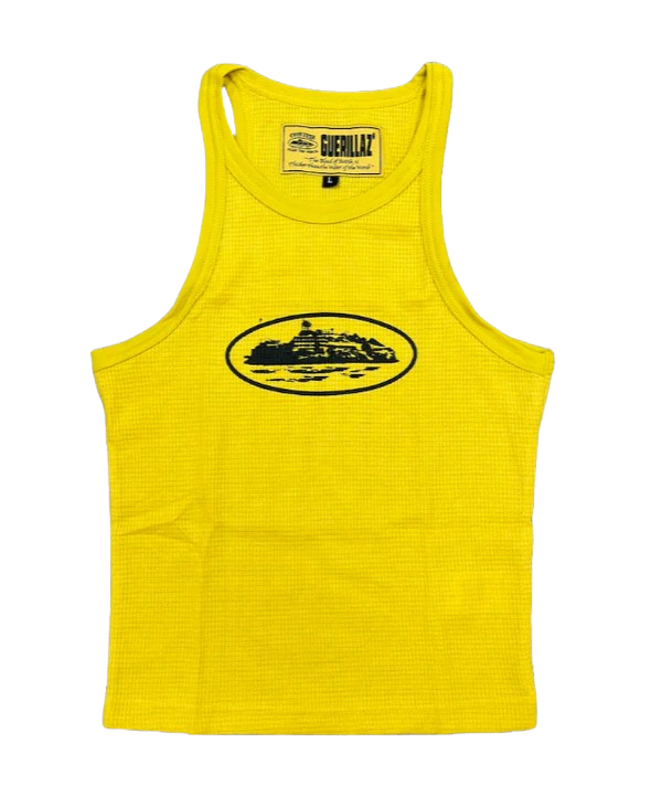 Corteiz Womens Alcatraz Tank Top Yellow/Black