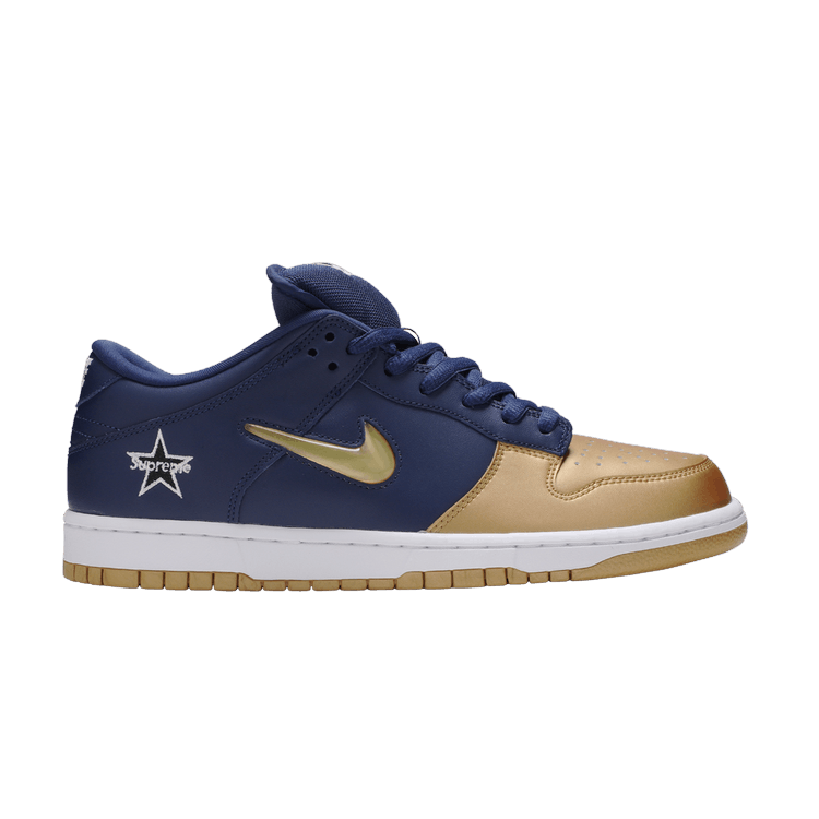 Nike SB Dunk Low Supreme Jewel Swoosh Gold