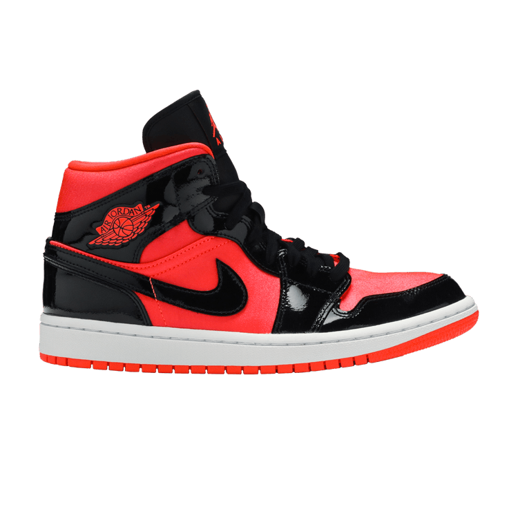 Jordan 1 Mid Hot Punch Black (Women's)