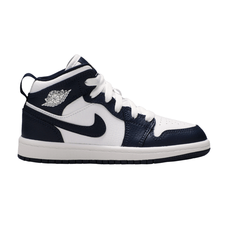 Jordan 1 Mid White Metallic Gold Obsidian (PS)