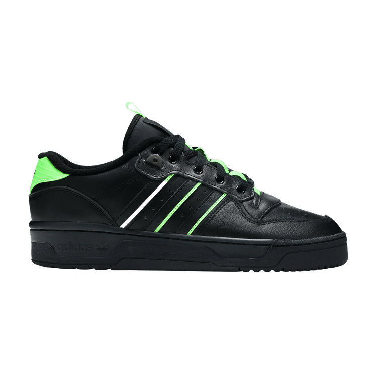 adidas Rivalry Low Core Black Solar Green